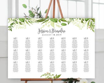 Wedding Seating Chart Template Editable PDF Wedding Table Seating Chart Poster LANDSCAPE Seating Chart Find Your Seat Seating Chart Board