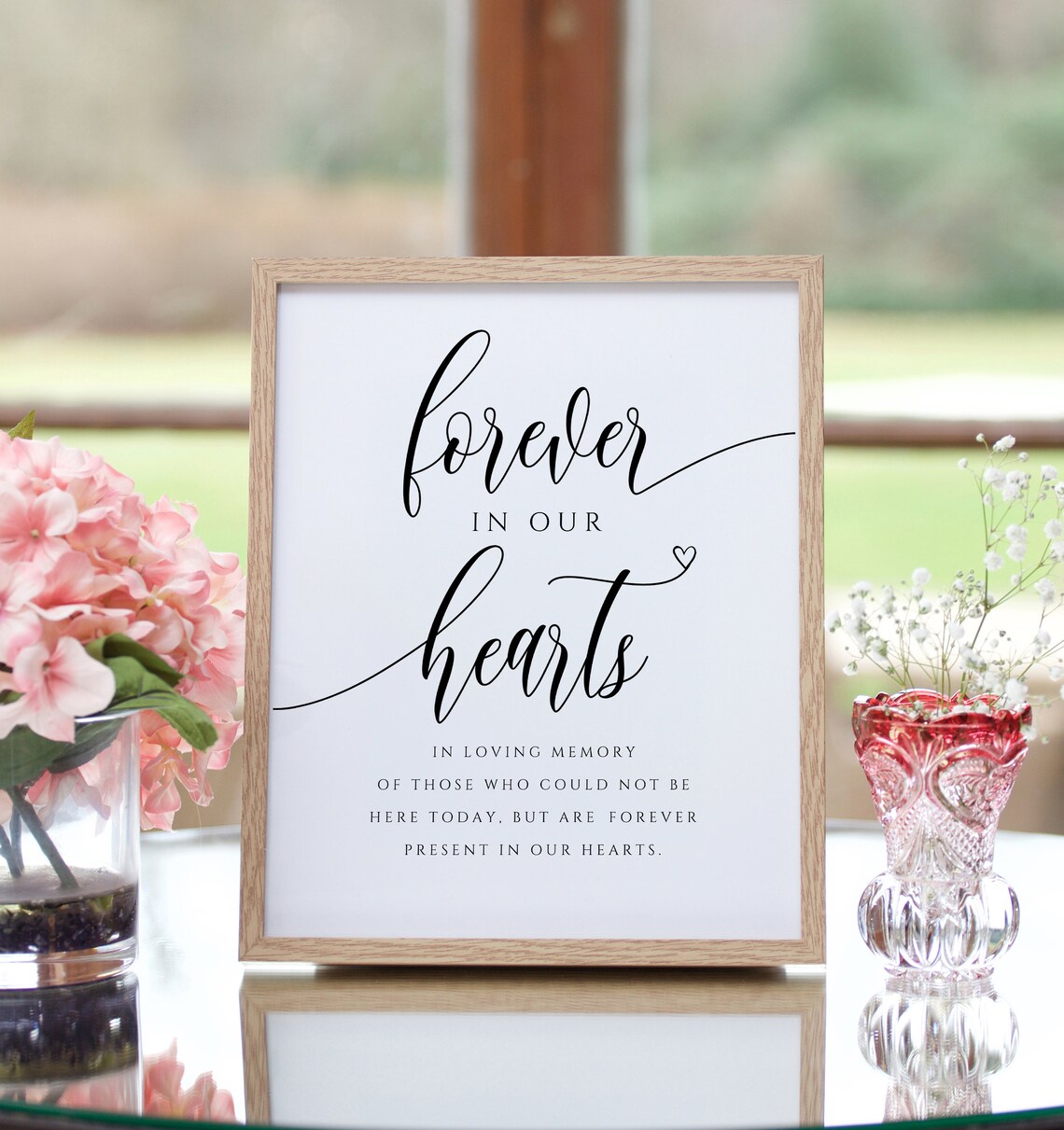 In Loving Memory Sign Forever in Our Hearts Wedding Memorial - Etsy
