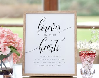 Wedding Memorial Sign: In Loving Memory Table Decor (Instant Download, SPC)