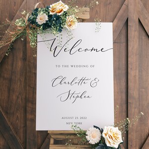 Wedding Welcome Sign Printable Wedding Sign, Printable, Editable, Templett, Instant Download, SPOM