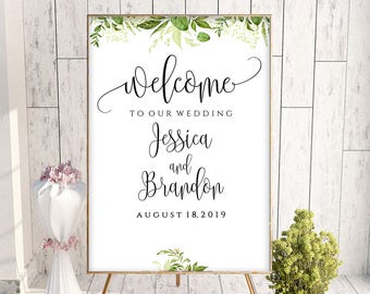 Printable Welcome To Our Wedding Editable Wedding Signs Welcome Wedding Sign Template Welcome Sign Wedding Printable Sign Instant Download