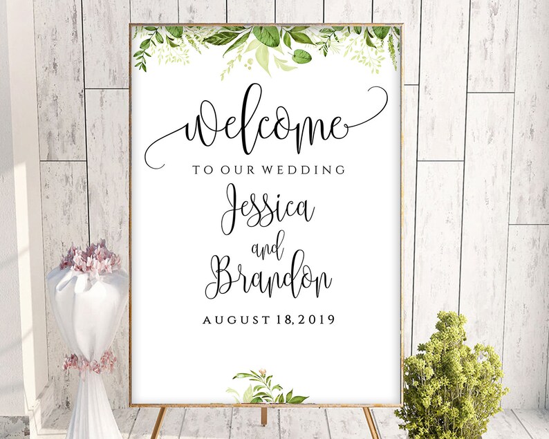 Printable Welcome to Our Wedding Editable Wedding Signs | Etsy