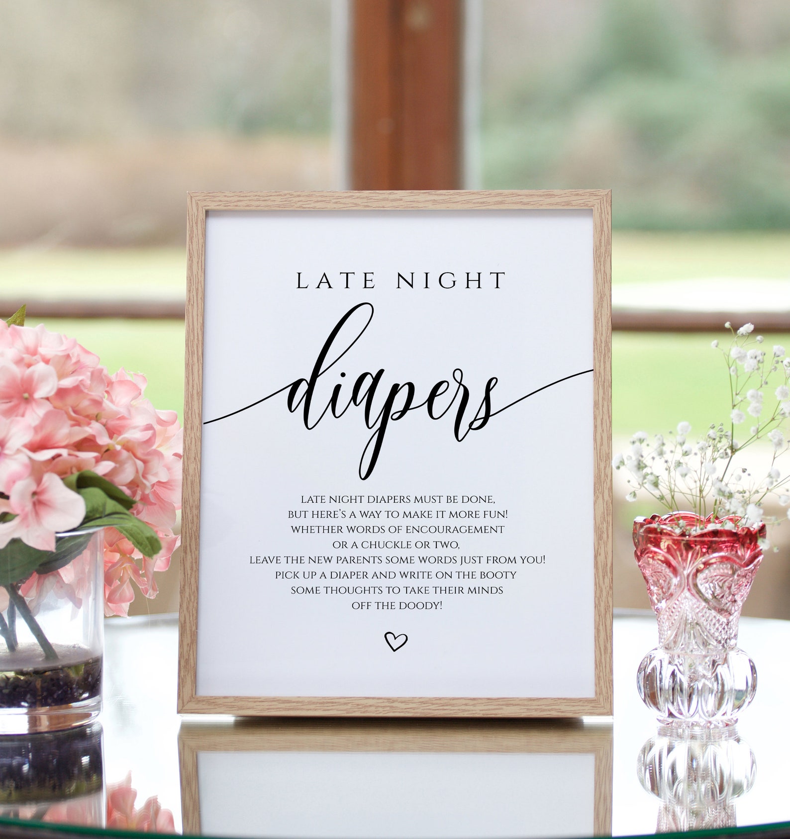 Minimalist Late Night Diapers Sign Printable Editable - Etsy