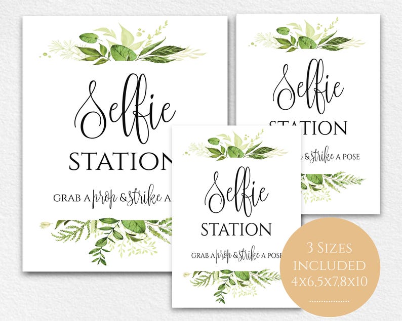 Printable Selfie Station Sign Grab a Prop Strike a Pose - Etsy