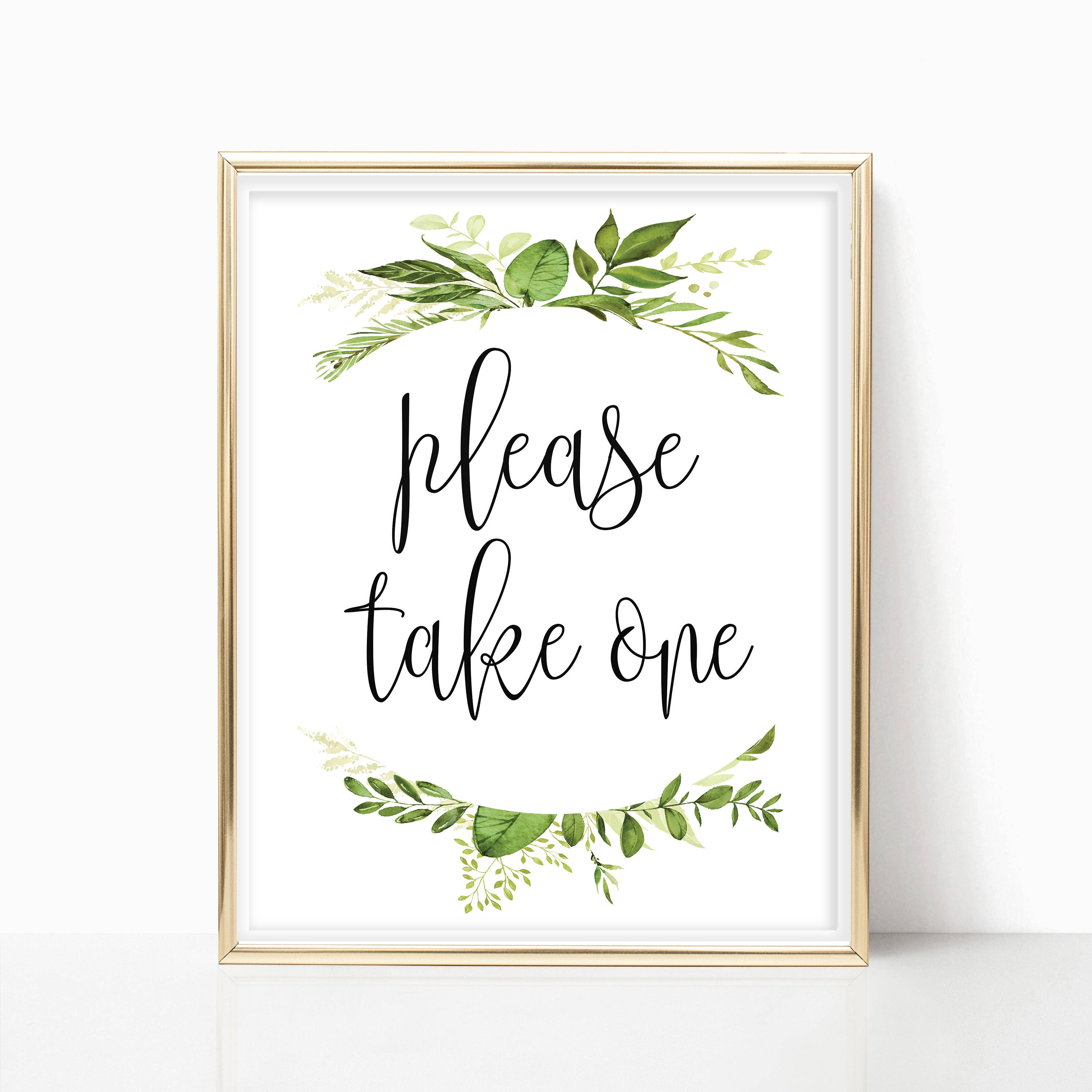 Please Take One Favor Wedding Signage Reception Table Signs 