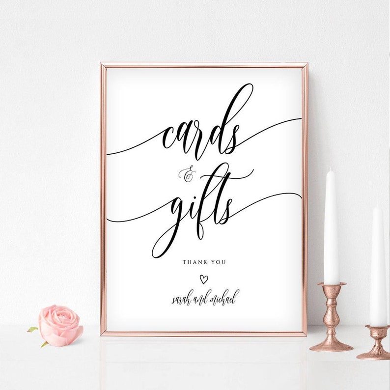 Cards and Gifts Sign Printable Wedding Sign Table Sign - Etsy
