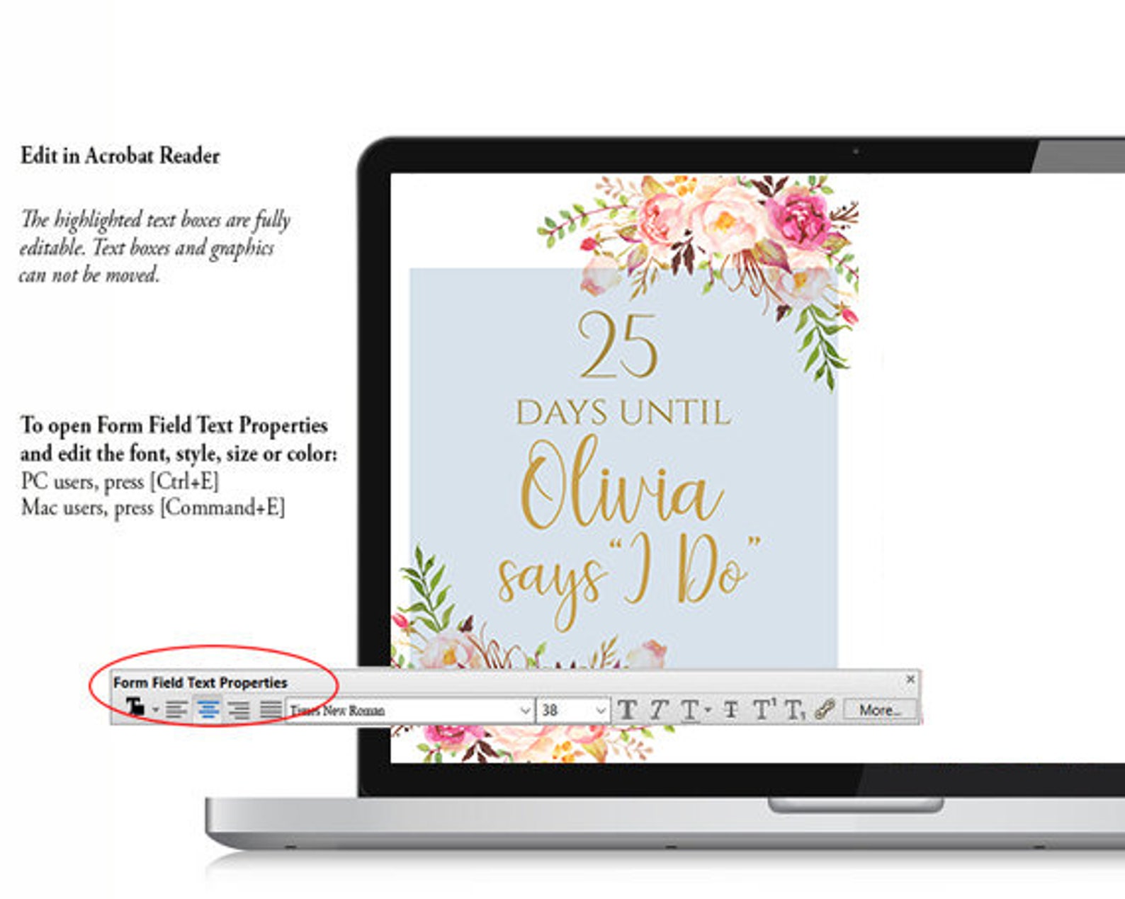 Days Until She Says I Do Sign Printable Bridal Shower Sign | Etsy