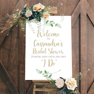 Printable Welcome Bridal Shower Sign Bridal Shower Decor Editable Welcome Template Welcome Signs for Bridal Shower Instant Download Jasmine