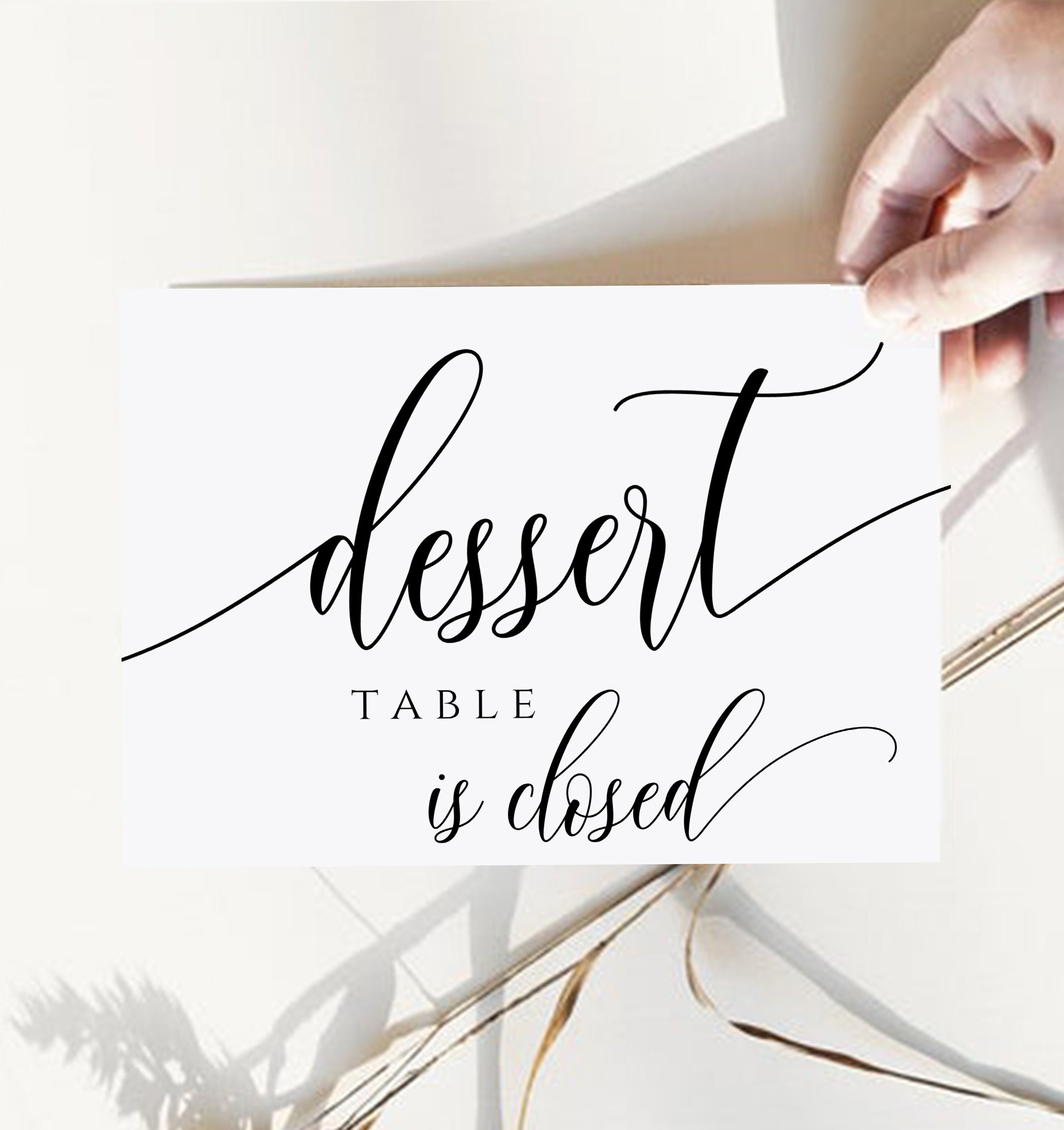 Dessert Table is Closed Sign Printable Dessert Bar Sign Etsy