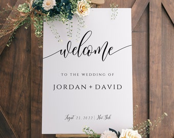 Welcome Sign Printable, Wedding Welcome Sign, Welcome Wedding Sign, Instant Download, Templett, SPC