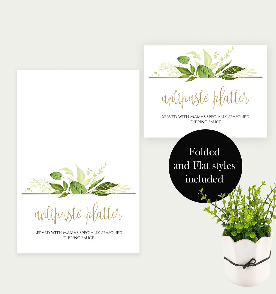 Buffet Food Sign Printable Buffet Card Template Wedding | Etsy