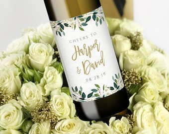 Wedding Wine Label, FULLY Editable Wedding Wine Labels, Couples Wine Bottle Labels, Engagement Wine Template, Wine Bottle Label, Botanical