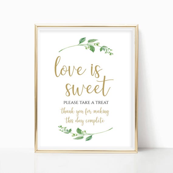 Love is Sweet Printable Love is Sweet Sign Dessert Table Sign - Etsy