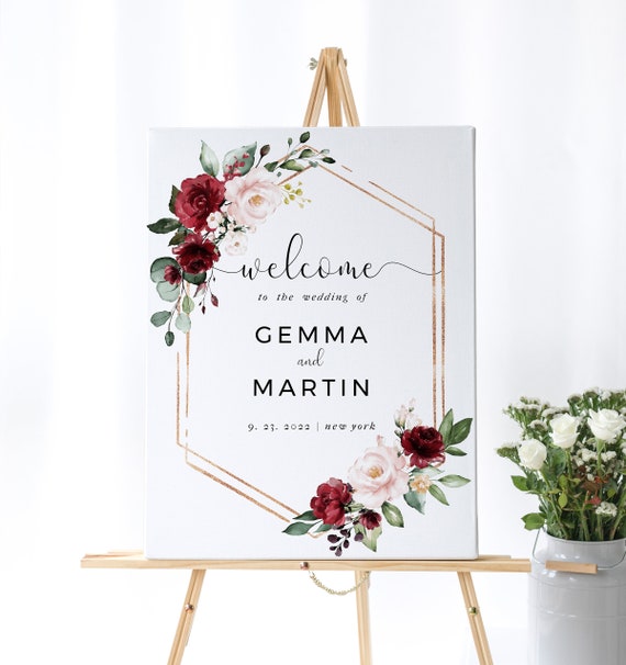 Wedding Welcome Sign Template Printable Wedding Poster | Etsy