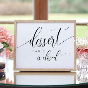 Dessert Table Closed Sign: Editable Dessert Bar Decor (Digital Download, SPC)