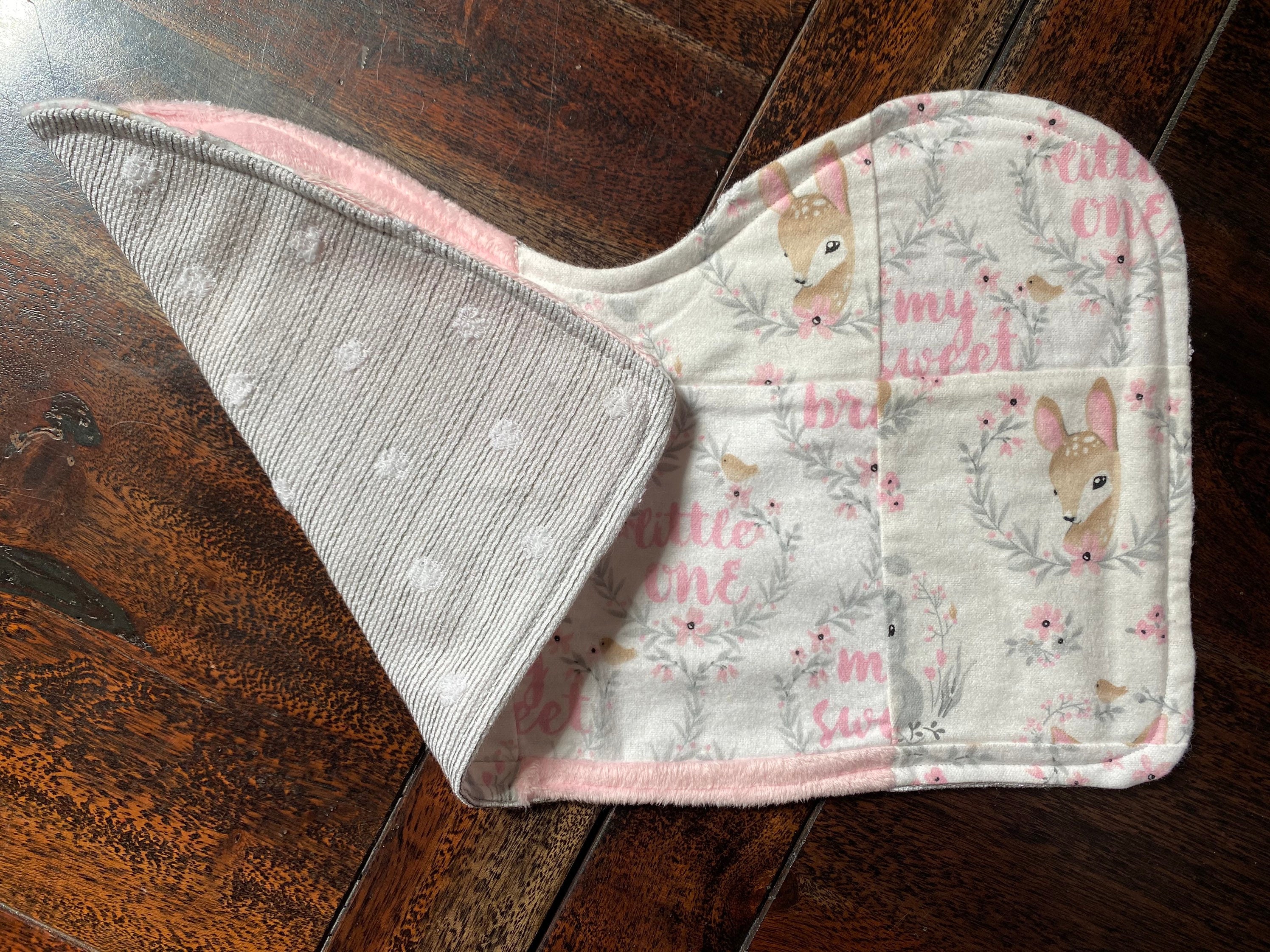 Set of 3 Baby Burp Cloths, Flannel Burp Cloth, Wildlife and Adventure