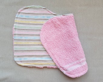 Baby Burp Cloths, Flannel, Baby Shower Gift, New Baby, baby girl, burp rags, stripes