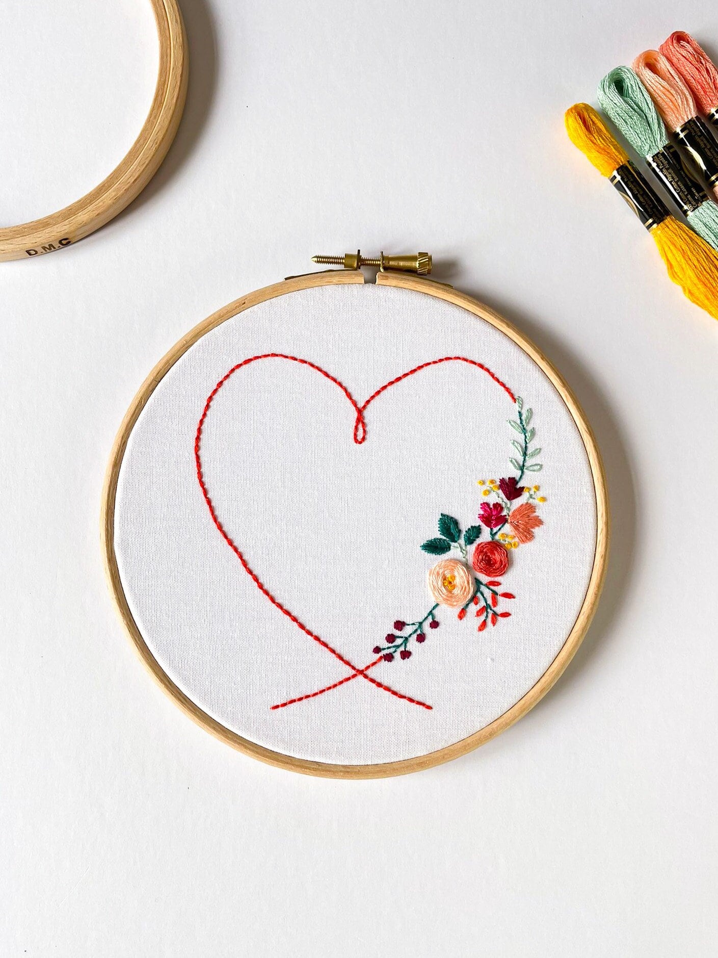 Stamped Cross Stitch Kit For Beginners - Colorful Butterfly Flowers Lady Pattern On 11ct Fabric