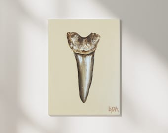 Original Shark Tooth Painting titled "Edisto Treasure" Coastal artwork, beach house decor, southern art