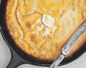 Unframed Art Print titled “Mama’s Cornbread” Southern Living Artwork Lowcountry Farmhouse Decor