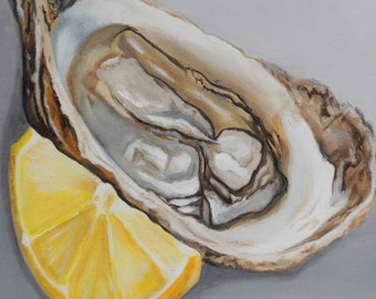 Unframed Art Print titled “Tis the Season” Oyster Season Seafood Southern Living Artwork Lowcountry Farmhouse Decor
