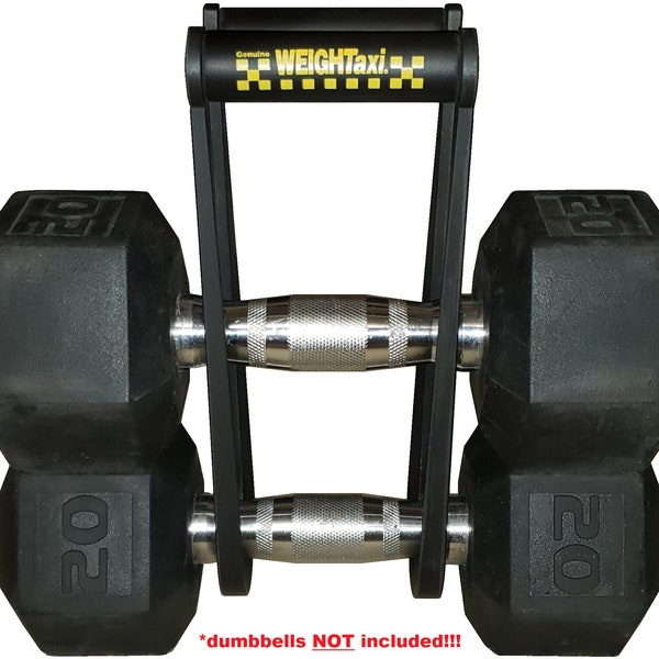 Genuine WEIGHTaxi® Dumbbell Carrier • Patented Weight Holder • Carry Multiple Weights in One Hand!