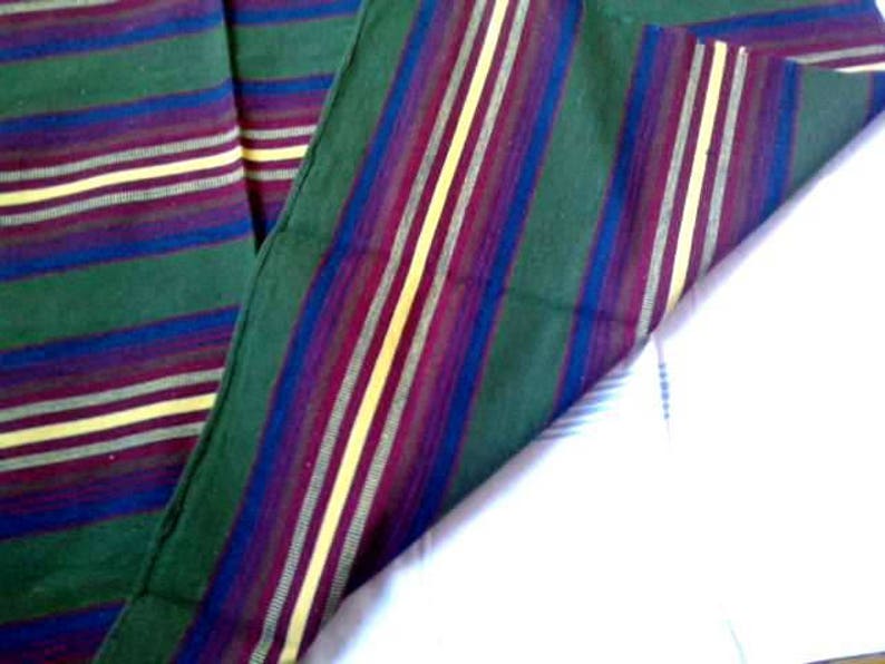 Turkish Vintage Kilim Rug Green Red Striped Rug Organic Wool Blanket Handmade Flat Woven Tribal Nomad Oriental Kelim Boho Rug Rag