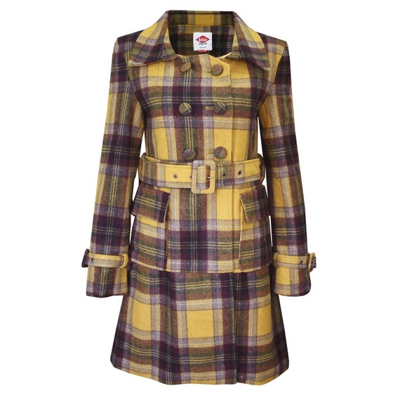 Ladies Wool Coat Lee Cooper Size L UK14 US10/ NEW Yellow | Etsy