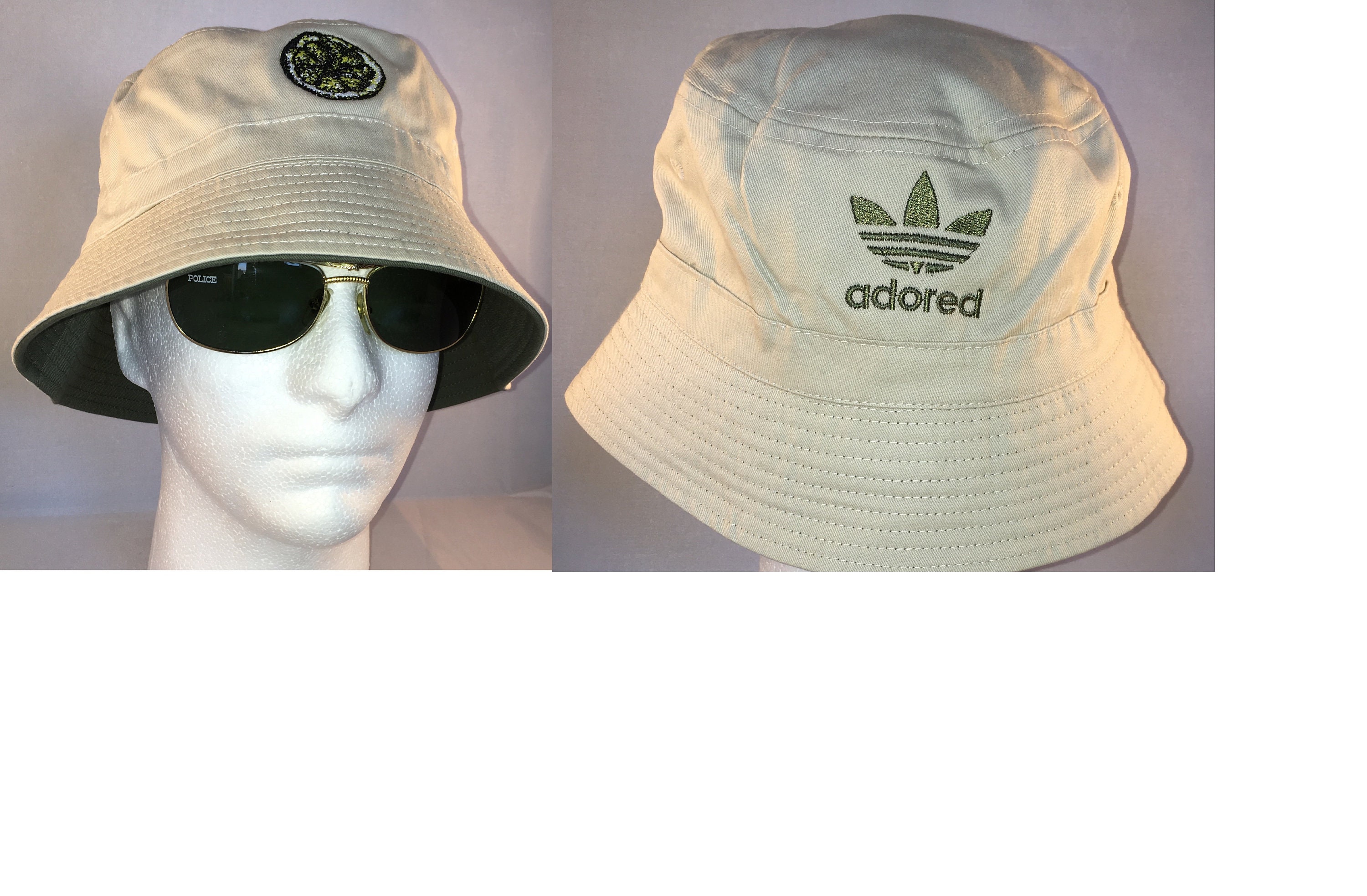 adidas Originals Monogram Print Bucket Hat Black