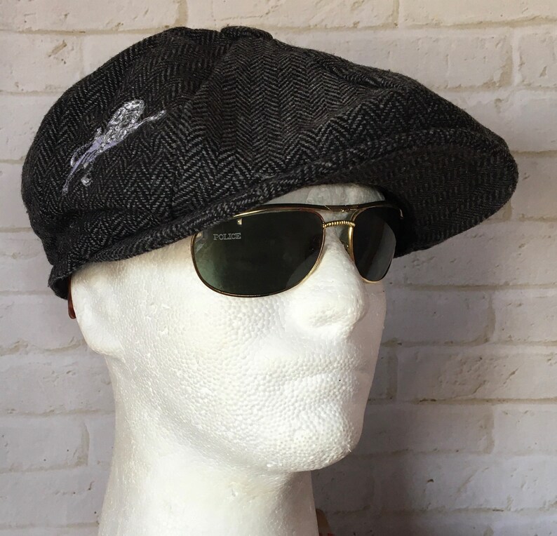 Casquette Plate Gatsby Style Peaky Blinders - Tweed Laine/polyester - Pour Hommes - Vintage