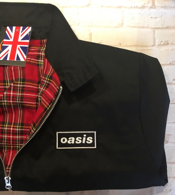 Oasis Casual Black Harrington Jacket Classic Vintage Mods Scooter