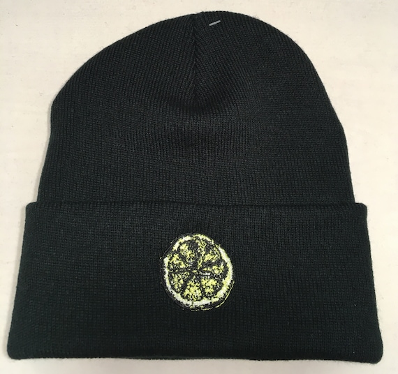 The Stone Roses Embroidered Lemon Spike Island Black Winter  display picture 3