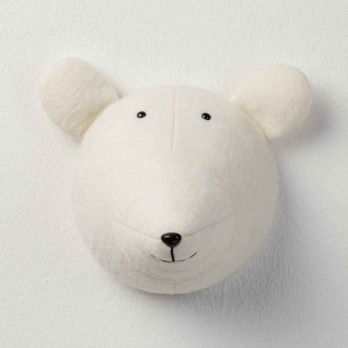 Set of 3 Felt Animal Head Wall Decor for Monochrome Nursery Etsy