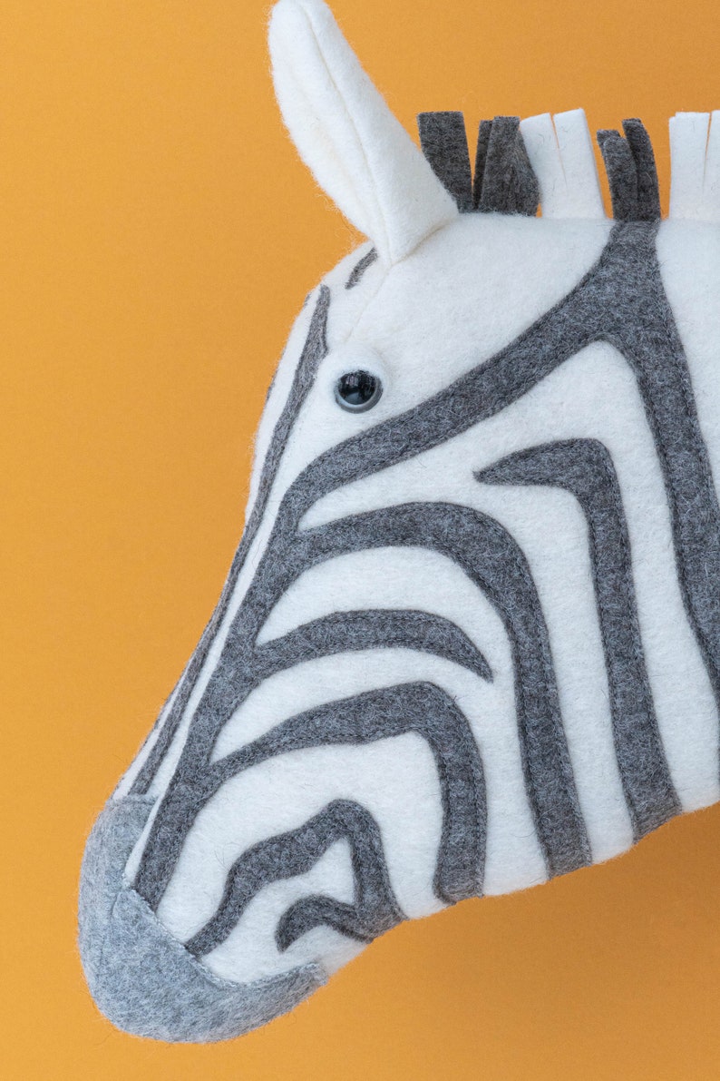 Zebra Wall Art Animal Head Wall Decor Safari Nursery Decor Etsy