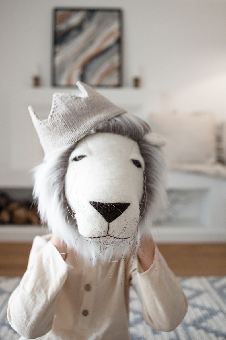 Faux Animal Head Wall Mount for Safari Nursery Decor Felt Etsy