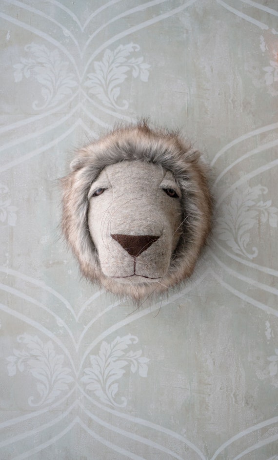 Faux Animal Head Wall Decor for Lion Nursery Etsy