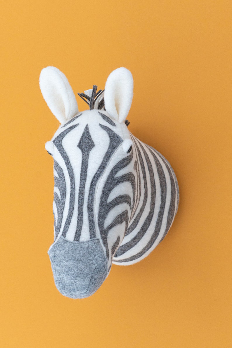 Zebra Wall Art Animal Head Wall Decor Safari Nursery Decor Etsy