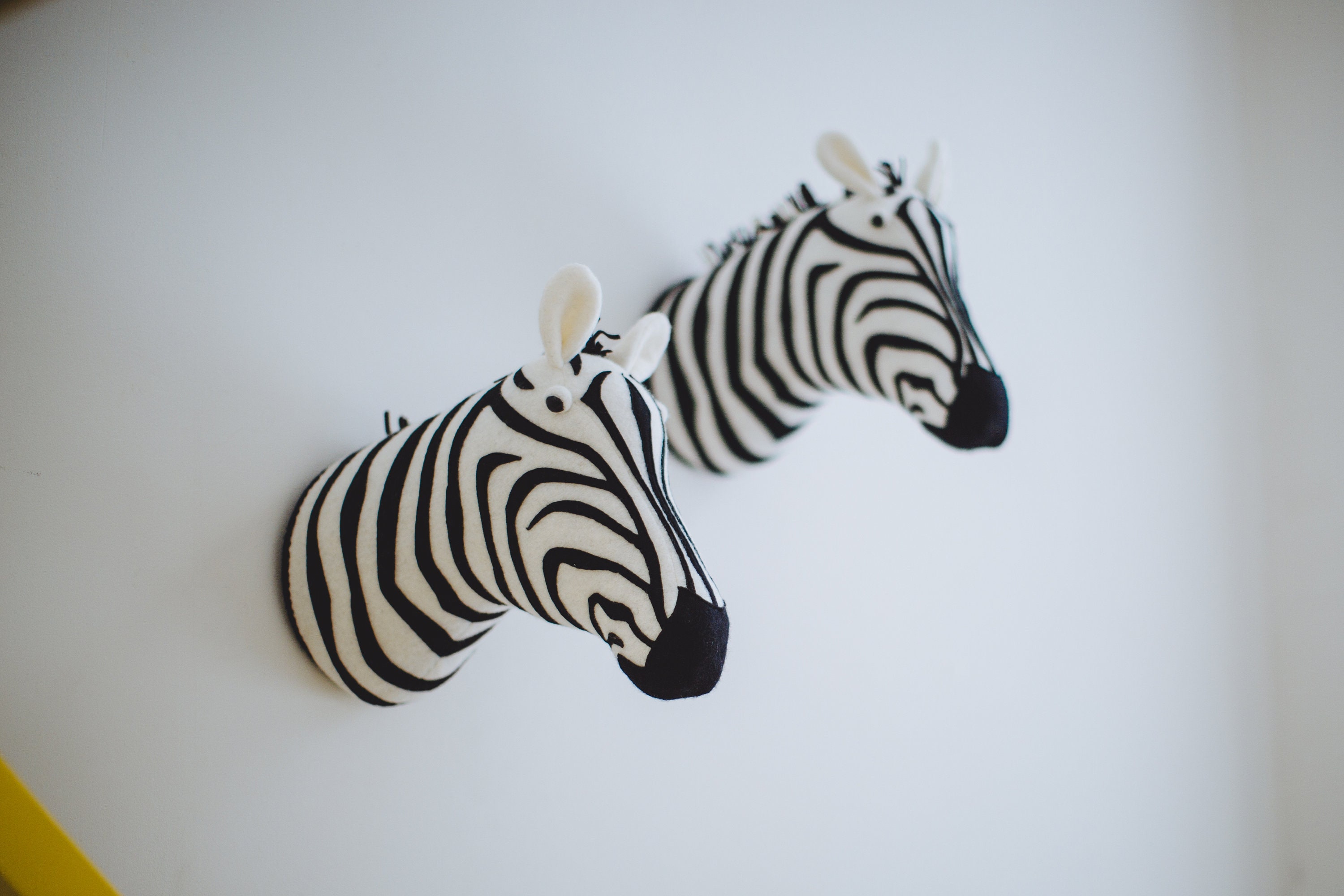 Zebra Head Wall Decor Faux taxidermy Safari Nursery Decor Etsy