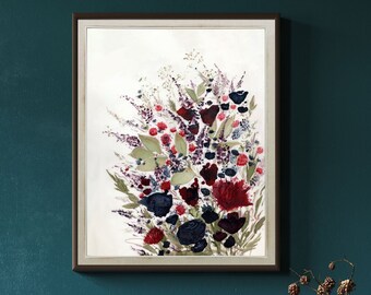 Summer Bouquet Fine Art Print of Original Alcohol Ink Painting