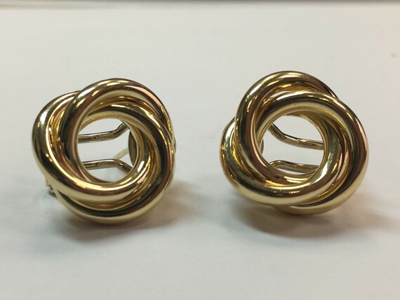Rare Italian 8.9g 18k 750 Stunning GOLD Earrings … - image 5
