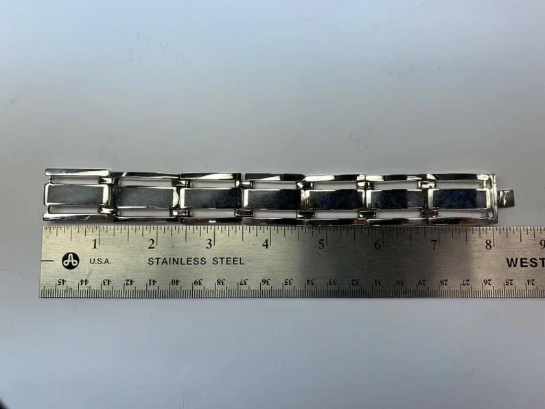 メンズ 希少ヴィンテージ メキシコ製 950 シルバーブレスレット 天然