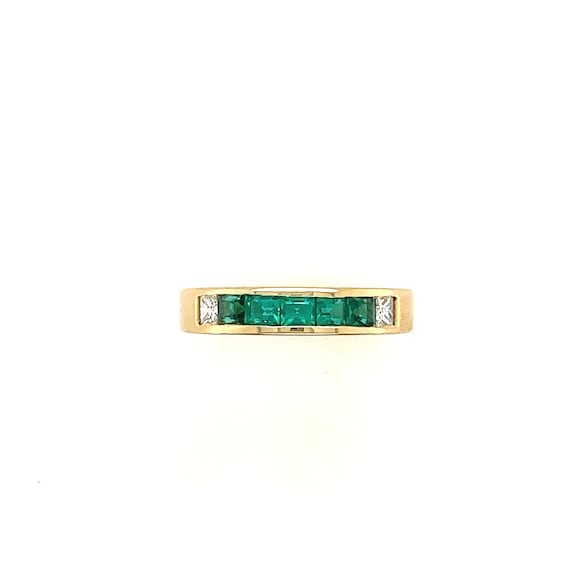 Retro Gold 1.3 Carat Natural Green Emerald and Co… - image 10