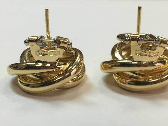 Rare Italian 8.9g 18k 750 Stunning GOLD Earrings … - image 4