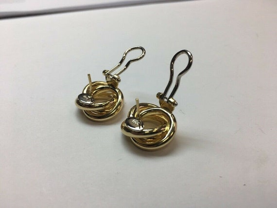 Rare Italian 8.9g 18k 750 Stunning GOLD Earrings … - image 8