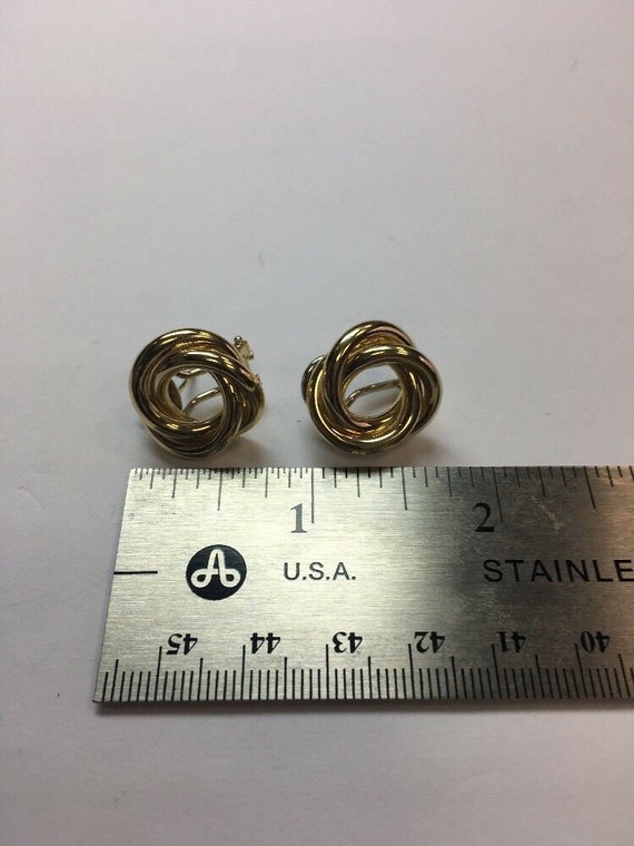 Rare Italian 8.9g 18k 750 Stunning GOLD Earrings … - image 6