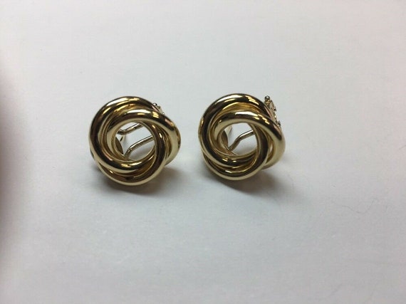 Rare Italian 8.9g 18k 750 Stunning GOLD Earrings … - image 7