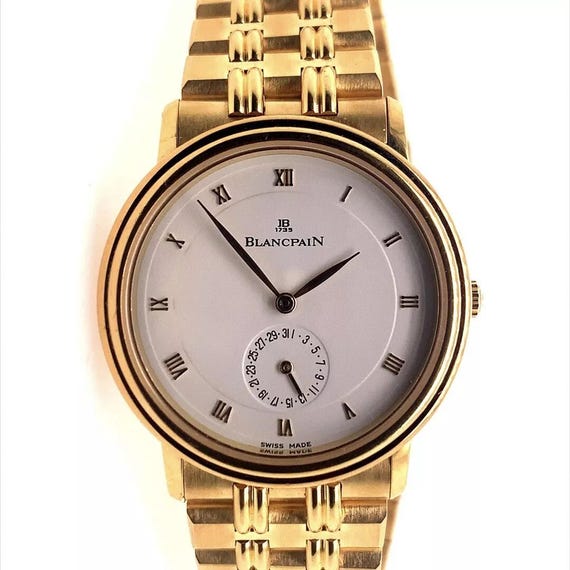 Original Blancpain Villeret Yellow Gold Watch & Bracelet Automatic