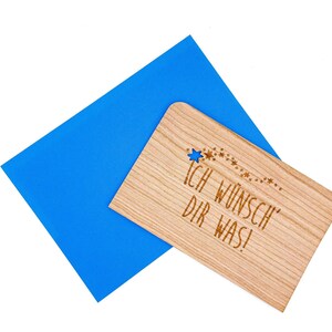 Holzkarte zur Geburt