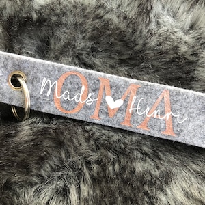 Personalized Felt Keychain / Keychain with Name / Mom / Dad / Mom / Dad / Grandma / Grandma / Grandpa