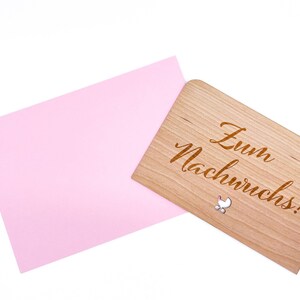 Holzkarte zur Geburt